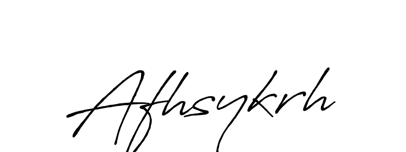 How to make Afhsykrh name signature. Use Antro_Vectra_Bolder style for creating short signs online. This is the latest handwritten sign. Afhsykrh signature style 7 images and pictures png