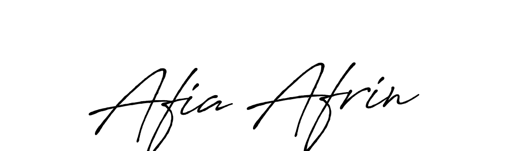 Make a beautiful signature design for name Afia Afrin. With this signature (Antro_Vectra_Bolder) style, you can create a handwritten signature for free. Afia Afrin signature style 7 images and pictures png