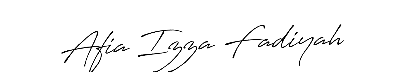 Also You can easily find your signature by using the search form. We will create Afia Izza Fadiyah name handwritten signature images for you free of cost using Antro_Vectra_Bolder sign style. Afia Izza Fadiyah signature style 7 images and pictures png