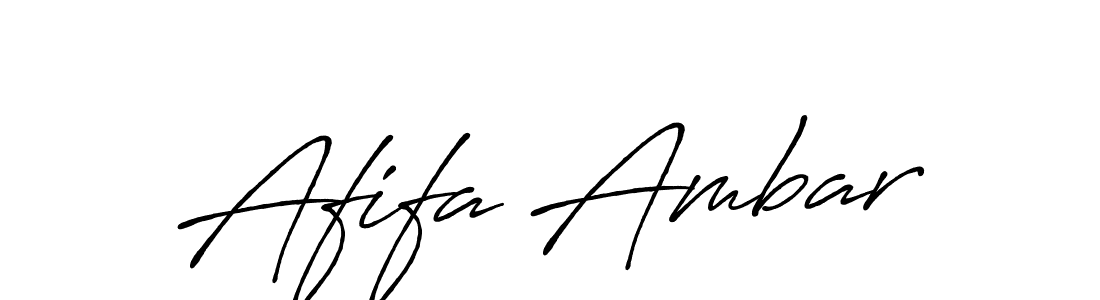 Design your own signature with our free online signature maker. With this signature software, you can create a handwritten (Antro_Vectra_Bolder) signature for name Afifa Ambar. Afifa Ambar signature style 7 images and pictures png