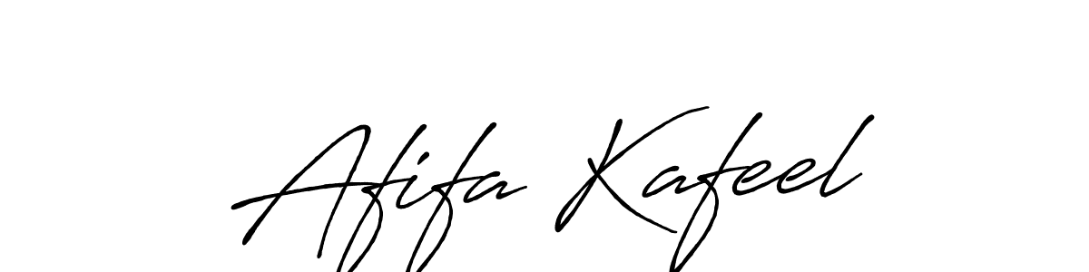 Afifa Kafeel stylish signature style. Best Handwritten Sign (Antro_Vectra_Bolder) for my name. Handwritten Signature Collection Ideas for my name Afifa Kafeel. Afifa Kafeel signature style 7 images and pictures png