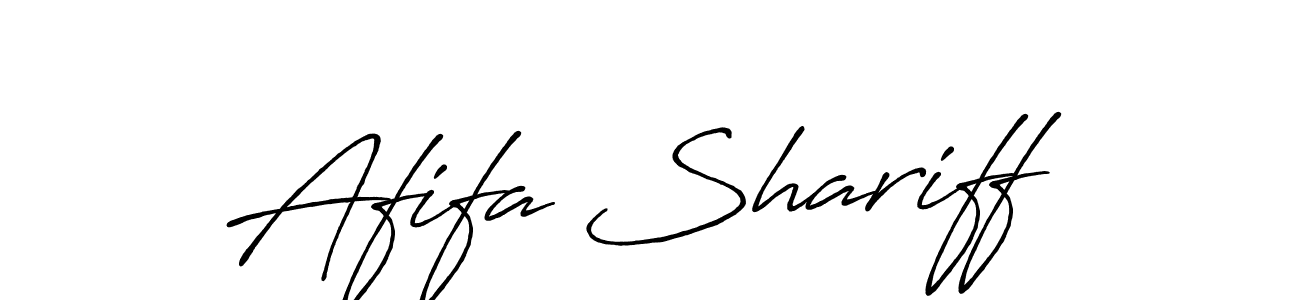 Create a beautiful signature design for name Afifa Shariff. With this signature (Antro_Vectra_Bolder) fonts, you can make a handwritten signature for free. Afifa Shariff signature style 7 images and pictures png