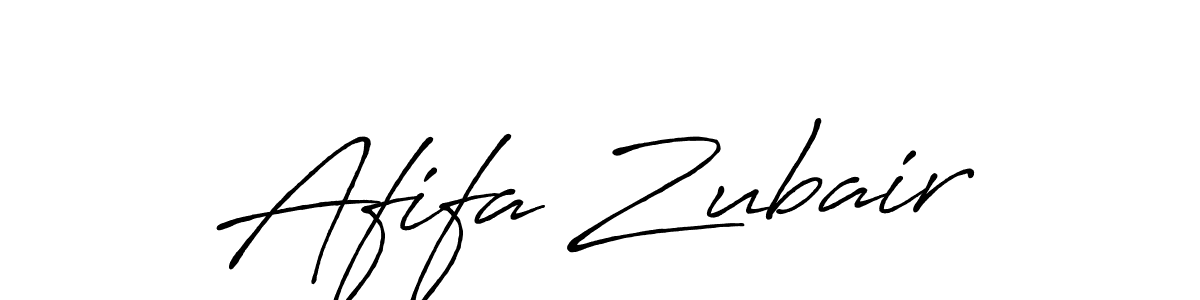 Make a beautiful signature design for name Afifa Zubair. With this signature (Antro_Vectra_Bolder) style, you can create a handwritten signature for free. Afifa Zubair signature style 7 images and pictures png