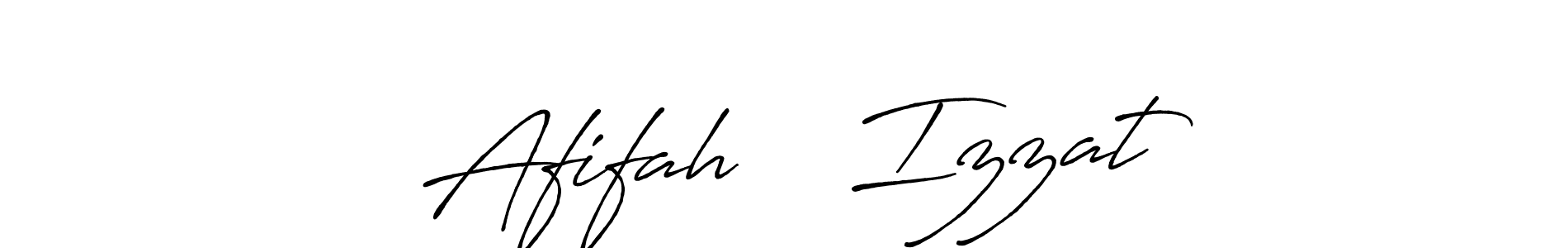 Make a beautiful signature design for name Afifah ❤️ Izzat. With this signature (Antro_Vectra_Bolder) style, you can create a handwritten signature for free. Afifah ❤️ Izzat signature style 7 images and pictures png