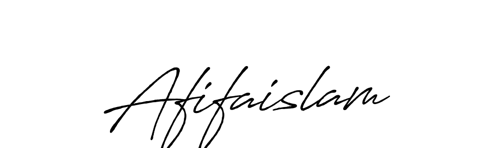 Make a beautiful signature design for name Afifaislam. With this signature (Antro_Vectra_Bolder) style, you can create a handwritten signature for free. Afifaislam signature style 7 images and pictures png