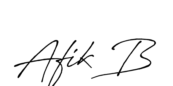 Design your own signature with our free online signature maker. With this signature software, you can create a handwritten (Antro_Vectra_Bolder) signature for name Afik B. Afik B signature style 7 images and pictures png