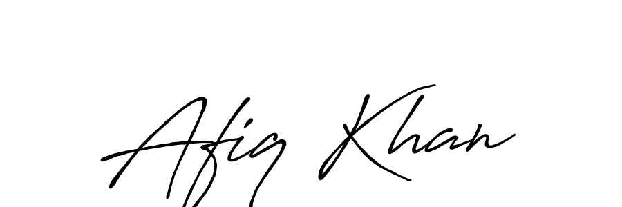 Design your own signature with our free online signature maker. With this signature software, you can create a handwritten (Antro_Vectra_Bolder) signature for name Afiq Khan. Afiq Khan signature style 7 images and pictures png