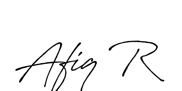 How to make Afiq R name signature. Use Antro_Vectra_Bolder style for creating short signs online. This is the latest handwritten sign. Afiq R signature style 7 images and pictures png