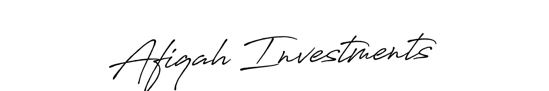 if you are searching for the best signature style for your name Afiqah Investments. so please give up your signature search. here we have designed multiple signature styles  using Antro_Vectra_Bolder. Afiqah Investments signature style 7 images and pictures png