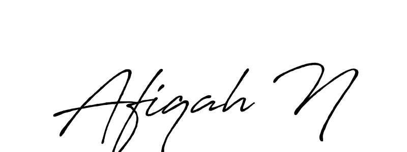 Make a beautiful signature design for name Afiqah N. Use this online signature maker to create a handwritten signature for free. Afiqah N signature style 7 images and pictures png