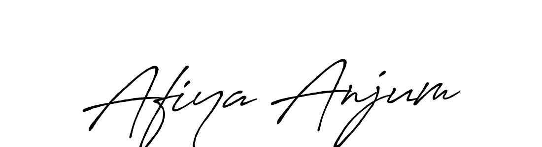 Create a beautiful signature design for name Afiya Anjum. With this signature (Antro_Vectra_Bolder) fonts, you can make a handwritten signature for free. Afiya Anjum signature style 7 images and pictures png