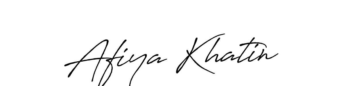 Design your own signature with our free online signature maker. With this signature software, you can create a handwritten (Antro_Vectra_Bolder) signature for name Afiya Khatin. Afiya Khatin signature style 7 images and pictures png