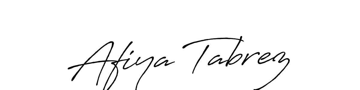 Use a signature maker to create a handwritten signature online. With this signature software, you can design (Antro_Vectra_Bolder) your own signature for name Afiya Tabrez. Afiya Tabrez signature style 7 images and pictures png