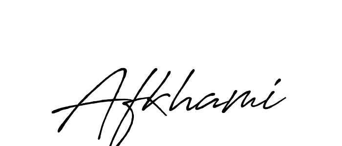 How to make Afkhami signature? Antro_Vectra_Bolder is a professional autograph style. Create handwritten signature for Afkhami name. Afkhami signature style 7 images and pictures png