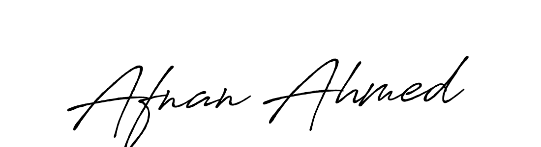 How to make Afnan Ahmed name signature. Use Antro_Vectra_Bolder style for creating short signs online. This is the latest handwritten sign. Afnan Ahmed signature style 7 images and pictures png