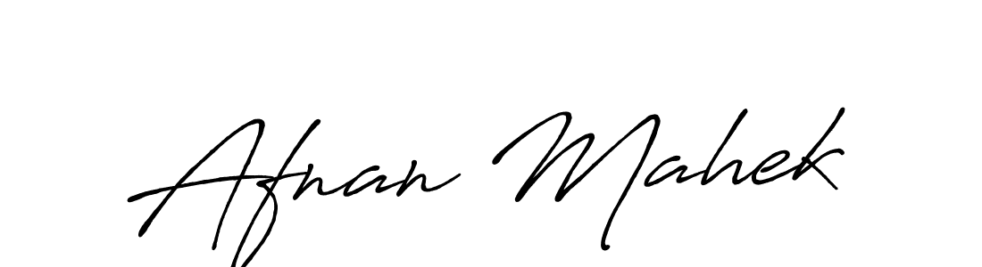 Also we have Afnan Mahek name is the best signature style. Create professional handwritten signature collection using Antro_Vectra_Bolder autograph style. Afnan Mahek signature style 7 images and pictures png