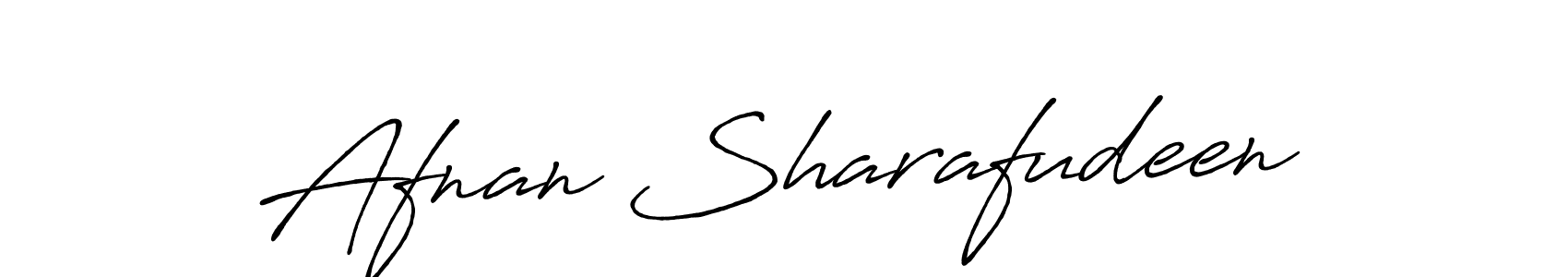 Make a beautiful signature design for name Afnan Sharafudeen. With this signature (Antro_Vectra_Bolder) style, you can create a handwritten signature for free. Afnan Sharafudeen signature style 7 images and pictures png