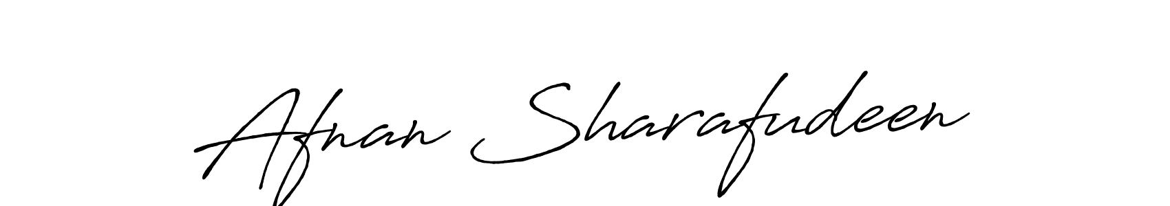 How to make Afnan Sharafudeen name signature. Use Antro_Vectra_Bolder style for creating short signs online. This is the latest handwritten sign. Afnan Sharafudeen signature style 7 images and pictures png