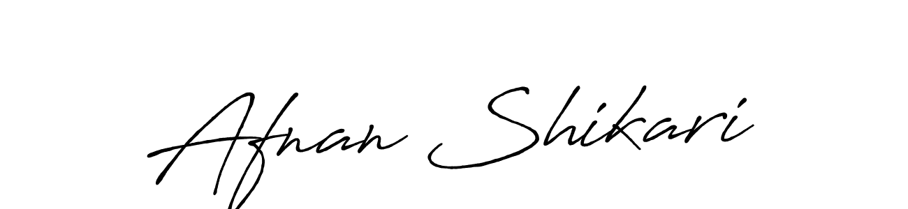 Make a beautiful signature design for name Afnan Shikari. With this signature (Antro_Vectra_Bolder) style, you can create a handwritten signature for free. Afnan Shikari signature style 7 images and pictures png