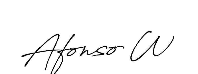 How to make Afonso W signature? Antro_Vectra_Bolder is a professional autograph style. Create handwritten signature for Afonso W name. Afonso W signature style 7 images and pictures png