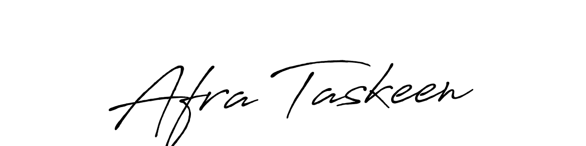 How to make Afra Taskeen name signature. Use Antro_Vectra_Bolder style for creating short signs online. This is the latest handwritten sign. Afra Taskeen signature style 7 images and pictures png