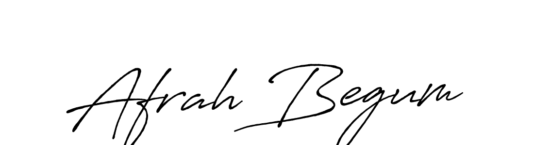 Design your own signature with our free online signature maker. With this signature software, you can create a handwritten (Antro_Vectra_Bolder) signature for name Afrah Begum. Afrah Begum signature style 7 images and pictures png