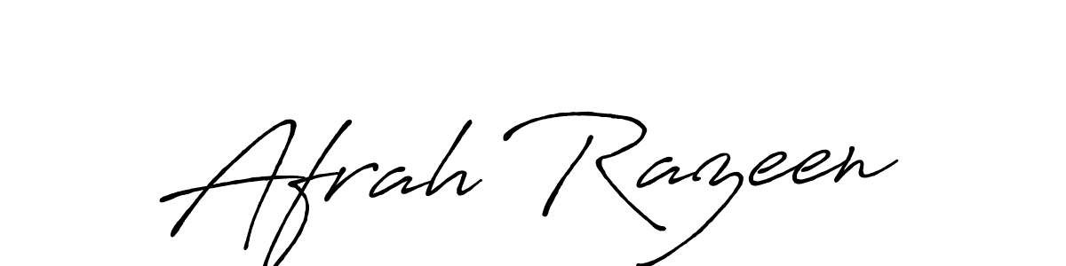 The best way (Antro_Vectra_Bolder) to make a short signature is to pick only two or three words in your name. The name Afrah Razeen include a total of six letters. For converting this name. Afrah Razeen signature style 7 images and pictures png