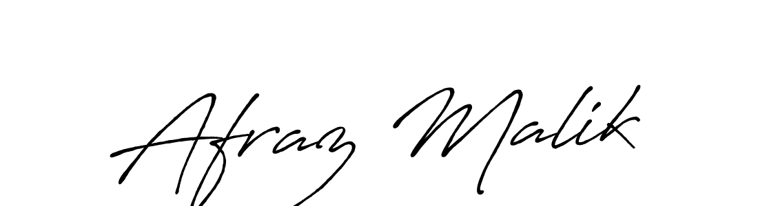 Create a beautiful signature design for name Afraz Malik. With this signature (Antro_Vectra_Bolder) fonts, you can make a handwritten signature for free. Afraz Malik signature style 7 images and pictures png