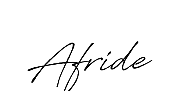 Make a beautiful signature design for name Afride. With this signature (Antro_Vectra_Bolder) style, you can create a handwritten signature for free. Afride signature style 7 images and pictures png