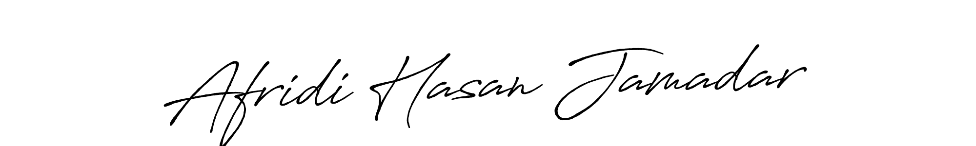 Create a beautiful signature design for name Afridi Hasan Jamadar. With this signature (Antro_Vectra_Bolder) fonts, you can make a handwritten signature for free. Afridi Hasan Jamadar signature style 7 images and pictures png