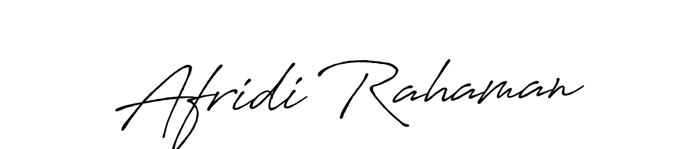 Make a beautiful signature design for name Afridi Rahaman. With this signature (Antro_Vectra_Bolder) style, you can create a handwritten signature for free. Afridi Rahaman signature style 7 images and pictures png