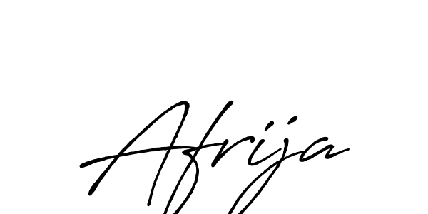 Afrija stylish signature style. Best Handwritten Sign (Antro_Vectra_Bolder) for my name. Handwritten Signature Collection Ideas for my name Afrija. Afrija signature style 7 images and pictures png