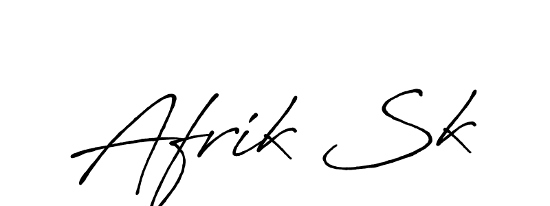 Create a beautiful signature design for name Afrik Sk. With this signature (Antro_Vectra_Bolder) fonts, you can make a handwritten signature for free. Afrik Sk signature style 7 images and pictures png