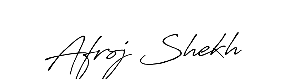 Make a beautiful signature design for name Afroj Shekh. With this signature (Antro_Vectra_Bolder) style, you can create a handwritten signature for free. Afroj Shekh signature style 7 images and pictures png