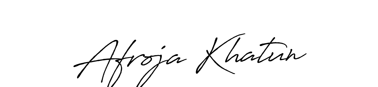 How to make Afroja Khatun name signature. Use Antro_Vectra_Bolder style for creating short signs online. This is the latest handwritten sign. Afroja Khatun signature style 7 images and pictures png