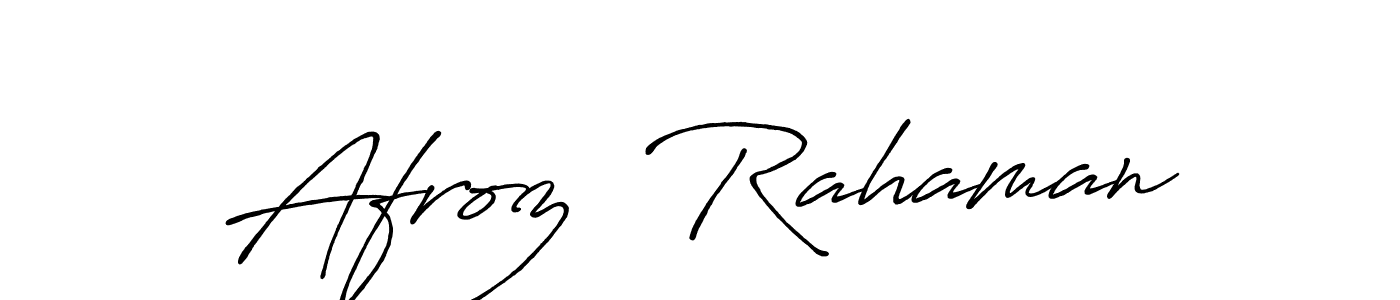 Antro_Vectra_Bolder is a professional signature style that is perfect for those who want to add a touch of class to their signature. It is also a great choice for those who want to make their signature more unique. Get Afroz  Rahaman name to fancy signature for free. Afroz  Rahaman signature style 7 images and pictures png