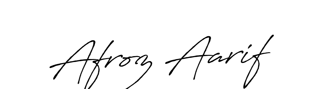 Use a signature maker to create a handwritten signature online. With this signature software, you can design (Antro_Vectra_Bolder) your own signature for name Afroz Aarif. Afroz Aarif signature style 7 images and pictures png