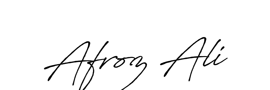 How to make Afroz Ali name signature. Use Antro_Vectra_Bolder style for creating short signs online. This is the latest handwritten sign. Afroz Ali signature style 7 images and pictures png