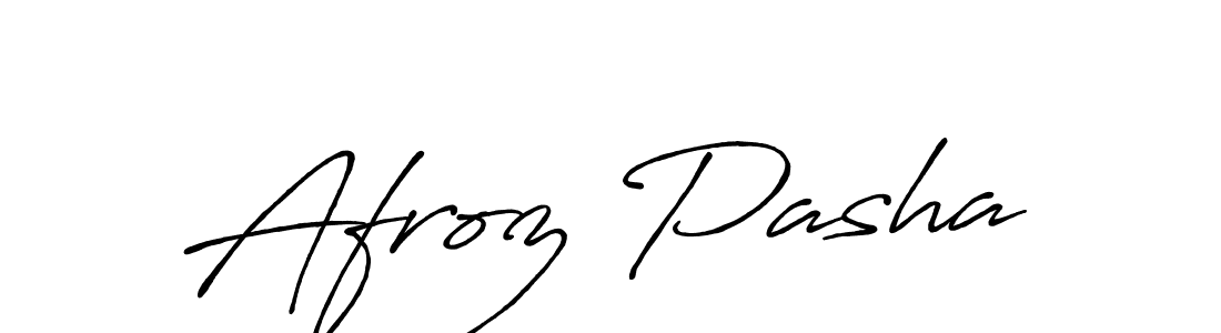 How to make Afroz Pasha name signature. Use Antro_Vectra_Bolder style for creating short signs online. This is the latest handwritten sign. Afroz Pasha signature style 7 images and pictures png