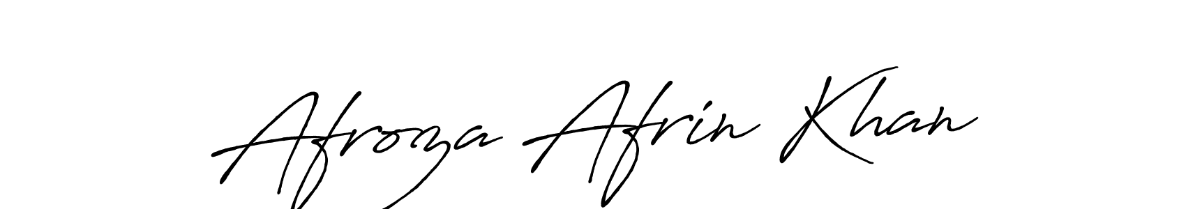Create a beautiful signature design for name Afroza Afrin Khan. With this signature (Antro_Vectra_Bolder) fonts, you can make a handwritten signature for free. Afroza Afrin Khan signature style 7 images and pictures png
