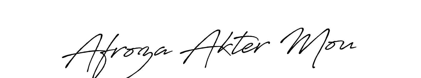 Design your own signature with our free online signature maker. With this signature software, you can create a handwritten (Antro_Vectra_Bolder) signature for name Afroza Akter Mou. Afroza Akter Mou signature style 7 images and pictures png