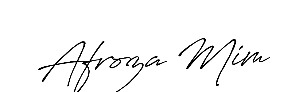 Make a beautiful signature design for name Afroza Mim. With this signature (Antro_Vectra_Bolder) style, you can create a handwritten signature for free. Afroza Mim signature style 7 images and pictures png