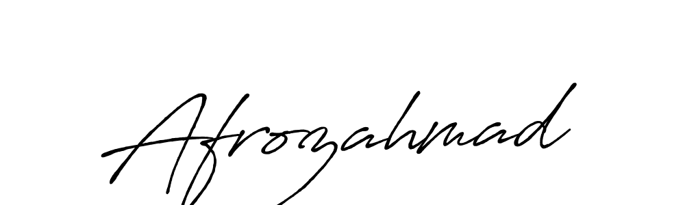 How to make Afrozahmad name signature. Use Antro_Vectra_Bolder style for creating short signs online. This is the latest handwritten sign. Afrozahmad signature style 7 images and pictures png