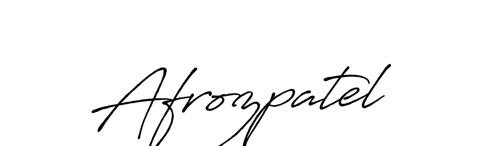 Afrozpatel stylish signature style. Best Handwritten Sign (Antro_Vectra_Bolder) for my name. Handwritten Signature Collection Ideas for my name Afrozpatel. Afrozpatel signature style 7 images and pictures png