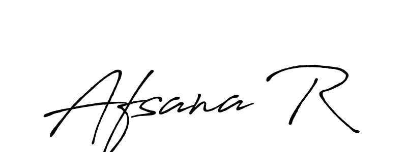 How to make Afsana R name signature. Use Antro_Vectra_Bolder style for creating short signs online. This is the latest handwritten sign. Afsana R signature style 7 images and pictures png