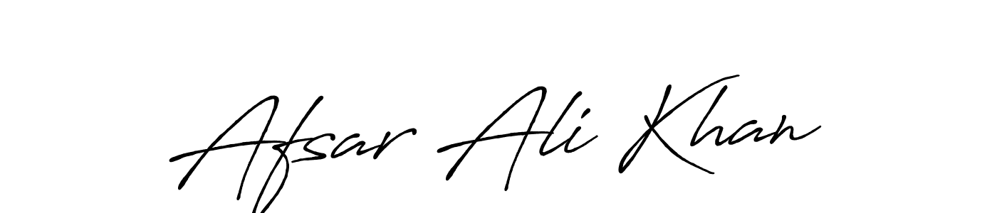 Make a beautiful signature design for name Afsar Ali Khan. With this signature (Antro_Vectra_Bolder) style, you can create a handwritten signature for free. Afsar Ali Khan signature style 7 images and pictures png