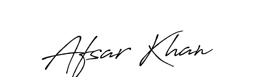 How to make Afsar Khan name signature. Use Antro_Vectra_Bolder style for creating short signs online. This is the latest handwritten sign. Afsar Khan signature style 7 images and pictures png