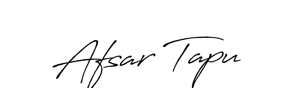 Create a beautiful signature design for name Afsar Tapu. With this signature (Antro_Vectra_Bolder) fonts, you can make a handwritten signature for free. Afsar Tapu signature style 7 images and pictures png