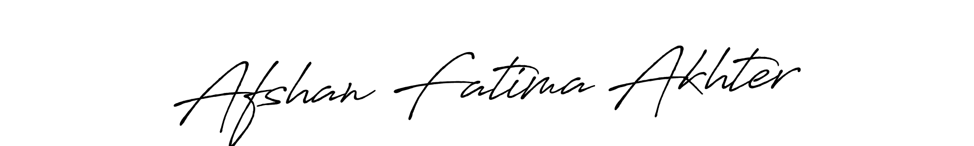 Make a beautiful signature design for name Afshan Fatima Akhter. With this signature (Antro_Vectra_Bolder) style, you can create a handwritten signature for free. Afshan Fatima Akhter signature style 7 images and pictures png
