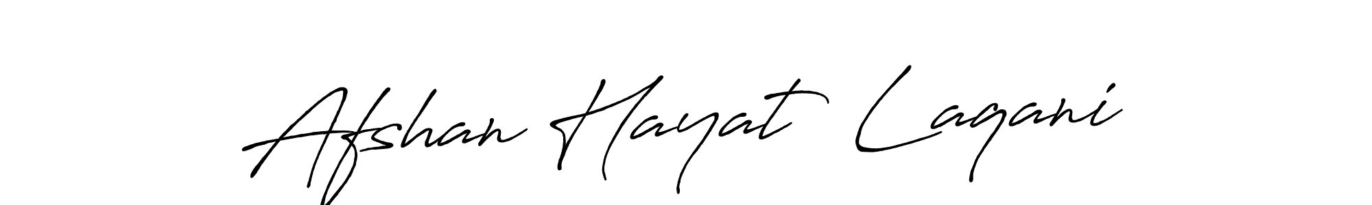 How to make Afshan Hayat  Laqani name signature. Use Antro_Vectra_Bolder style for creating short signs online. This is the latest handwritten sign. Afshan Hayat  Laqani signature style 7 images and pictures png